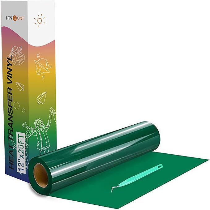 HTVRONT Heat Transfer Vinyl Green HTV Rolls, HTV Vinyl