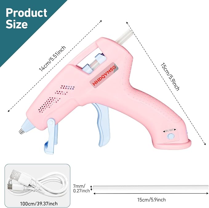 Cordless Hot Glue Gun, 20W Hot Glue Gun
