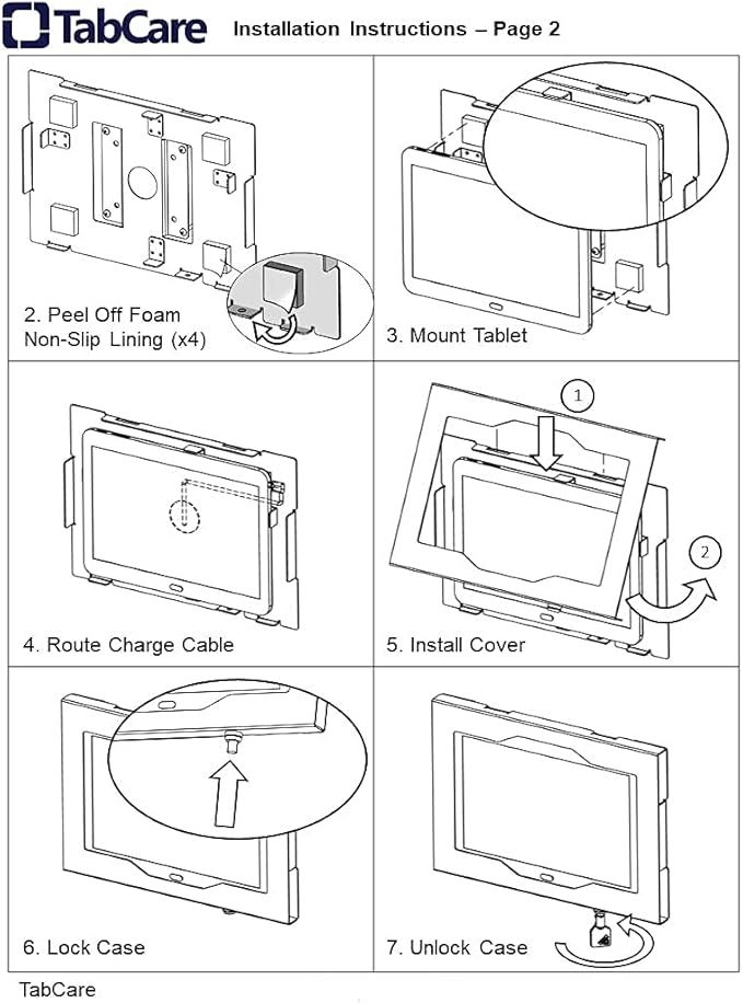 TABcare Locking Anti-Theft Metal Case for Samsung Galaxy TAB A7 10.4" Tablet for Kiosk, POS, Store, Show Display, Time Clock (TAB A7 10.4, White)