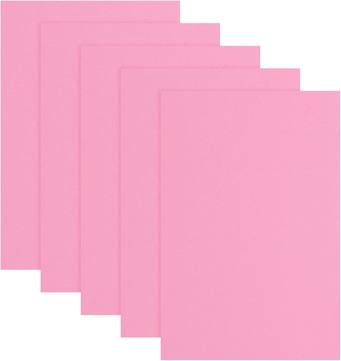 uxcell 5 Pcs Pink EVA A4 Foam Sheets Crafts, 12 x 8 Inch Foam Paper
