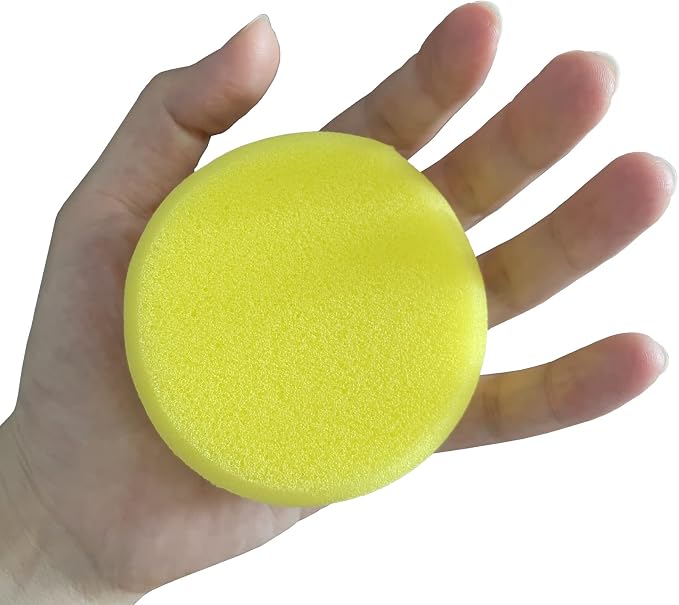WAFJAMF 12 Pcs Round Painting Sponge 2.96 Inch Craft Clay Yellow | Pottery