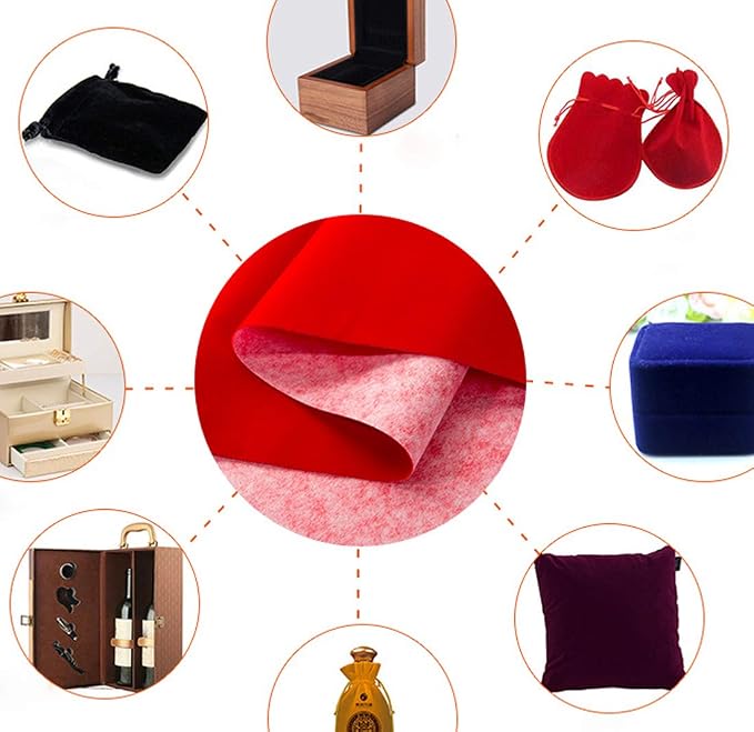 Self Adhesive Red Velvet Flocking Liner