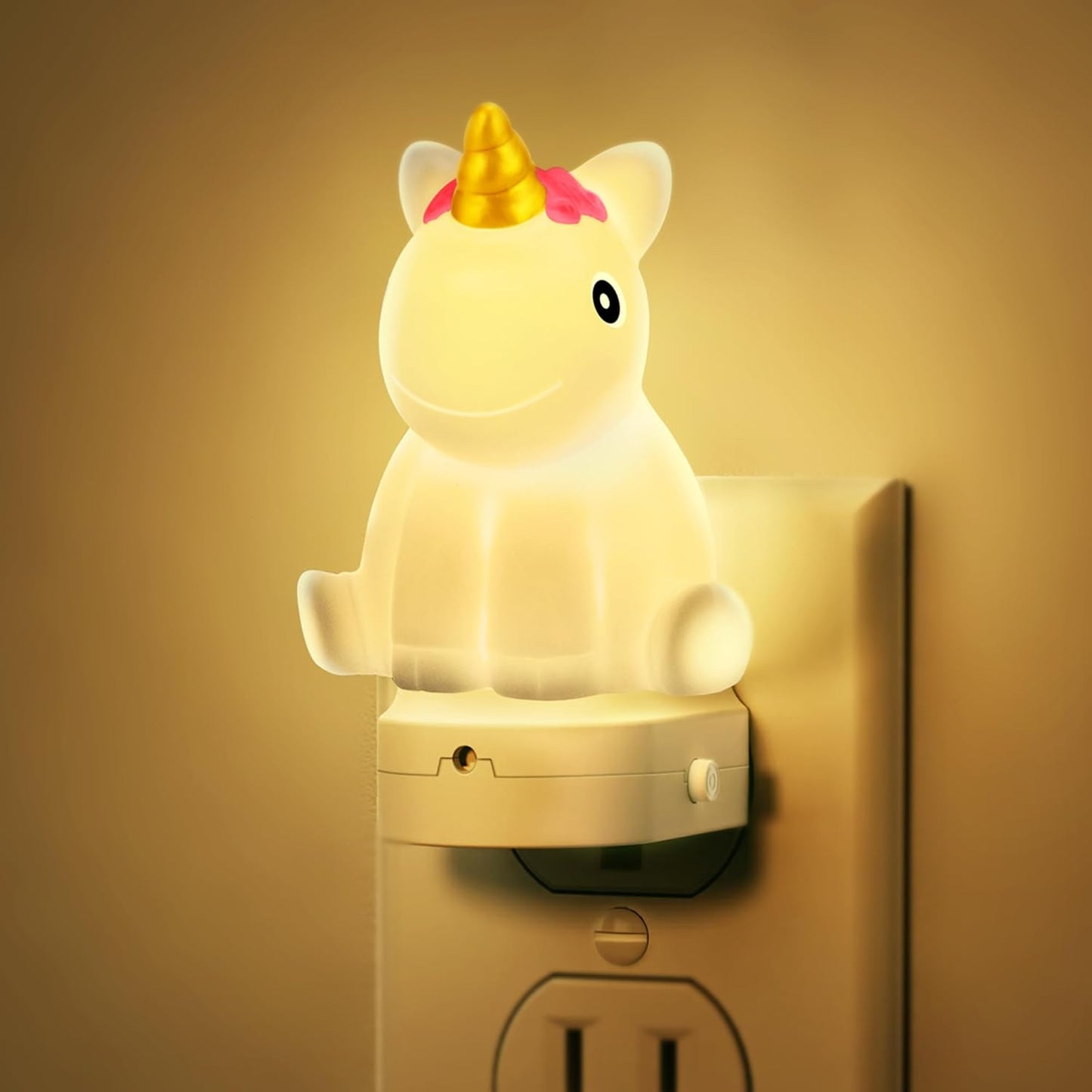DORESshop LED Night Light for Kids, 3D Cute Unicorn Night Lights Plug into Wall with Dusk to Dawn Sensor, RGB+Soft White 3000K Night Light, Christmas Birthday Gift Nightlight for Kids, Room Decor
