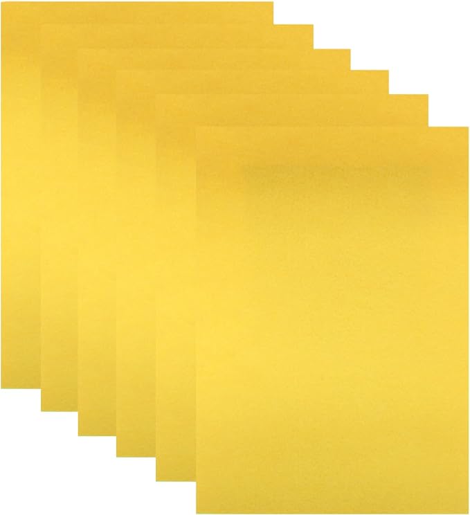 6 Pcs 8 x 12 Inch Yellow Felt Sheets, 2mm Thick |