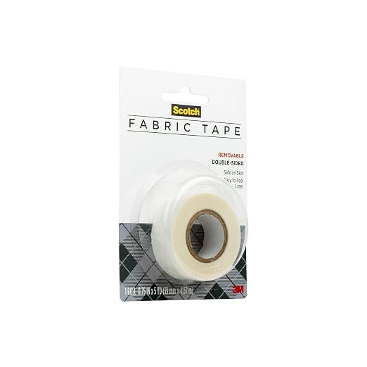 Scotch Removable Fabric Tape, 3/4 in x 180 in, Removable and Double Sided