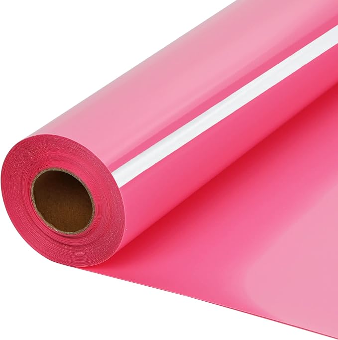 HTVVETUR Pink HTV Iron on Vinyl 12Inch by 35ft Heat Transfer Vinyl
