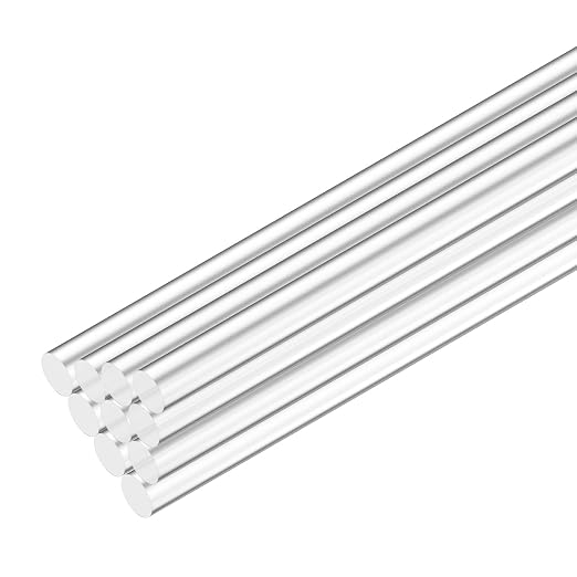 M METERXITY 10-Pack Acrylic Round Rods, 11.81 x 0.39 Inch/ 300 x 10 mm Clear