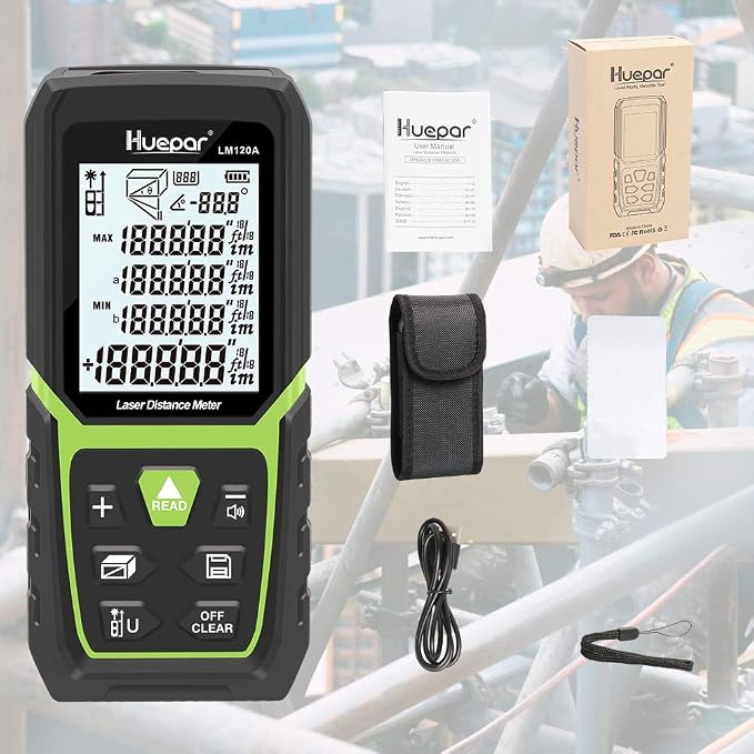 Huepar Laser Distance Meter 393Ft