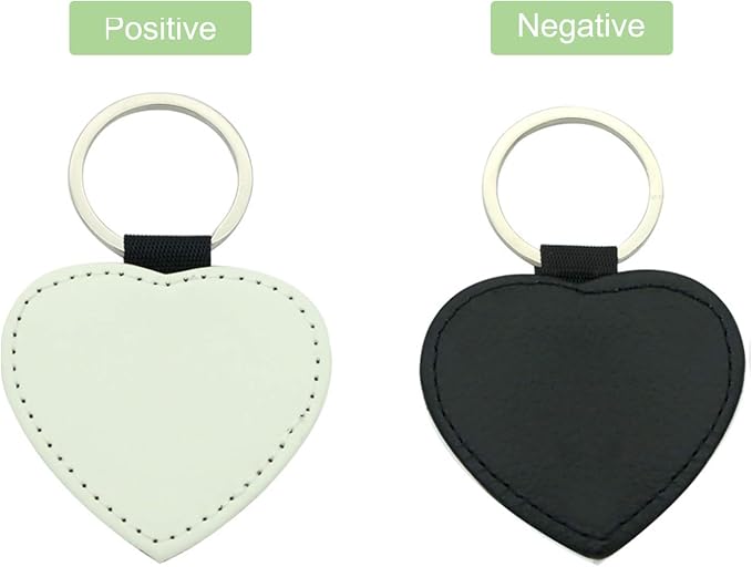 12 Pcs Sublimation Blank Keychains, PU Leather White Keychains Ornament Pendants