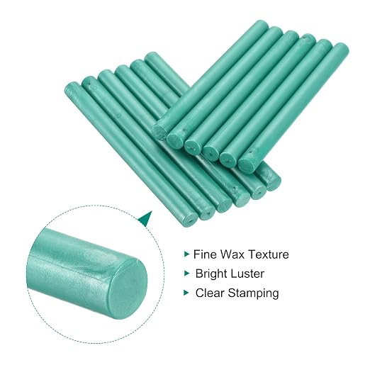 MECCANIXITY 12 Pcs Cyan Cylinder Sealing Wax Stick Glue Gun Wax Seal Rod Craft