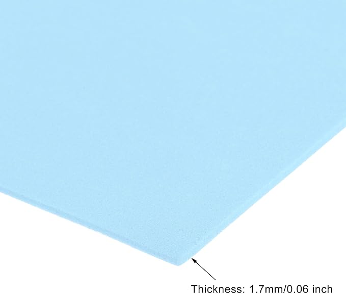 uxcell Light Blue EVA Foam Sheets 11 x 8 inch 1.7mm Thickness