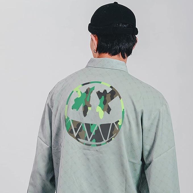 Guangyintong Camouflage Green Heat Transfer Vinyl HTV Rolls, Stretchy Thin Soft
