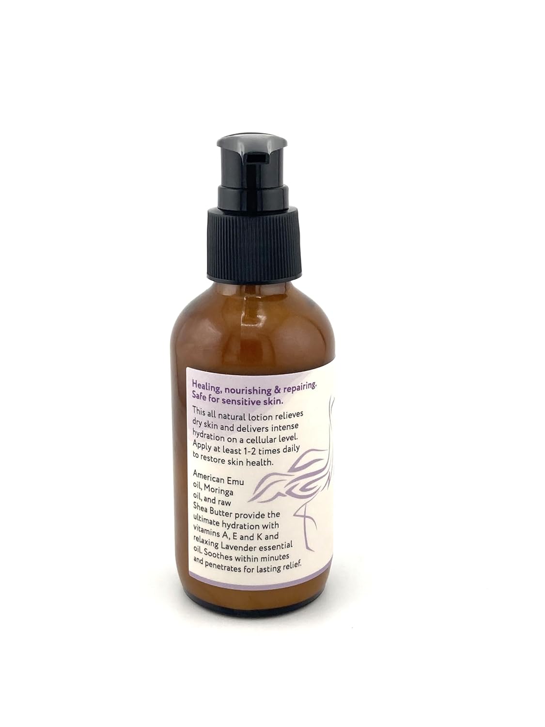 BODY LOTION for Dry & Sensitive Skin. Available in Unscented OR Lavender Chamomile 4 oz (Lavender Chamomile)