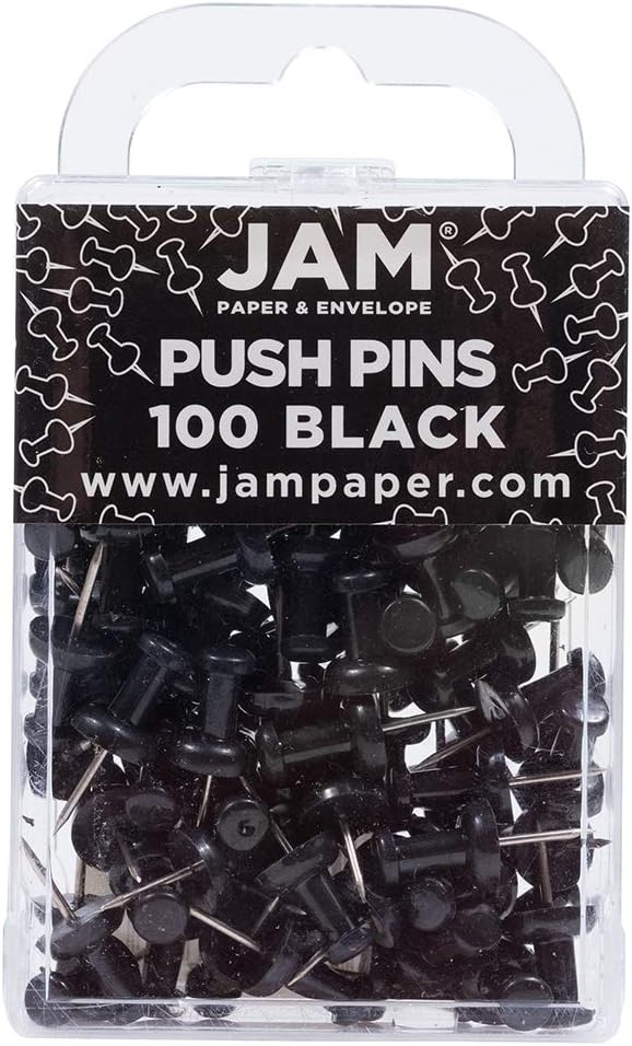 JAM PAPER Colorful Push Pins