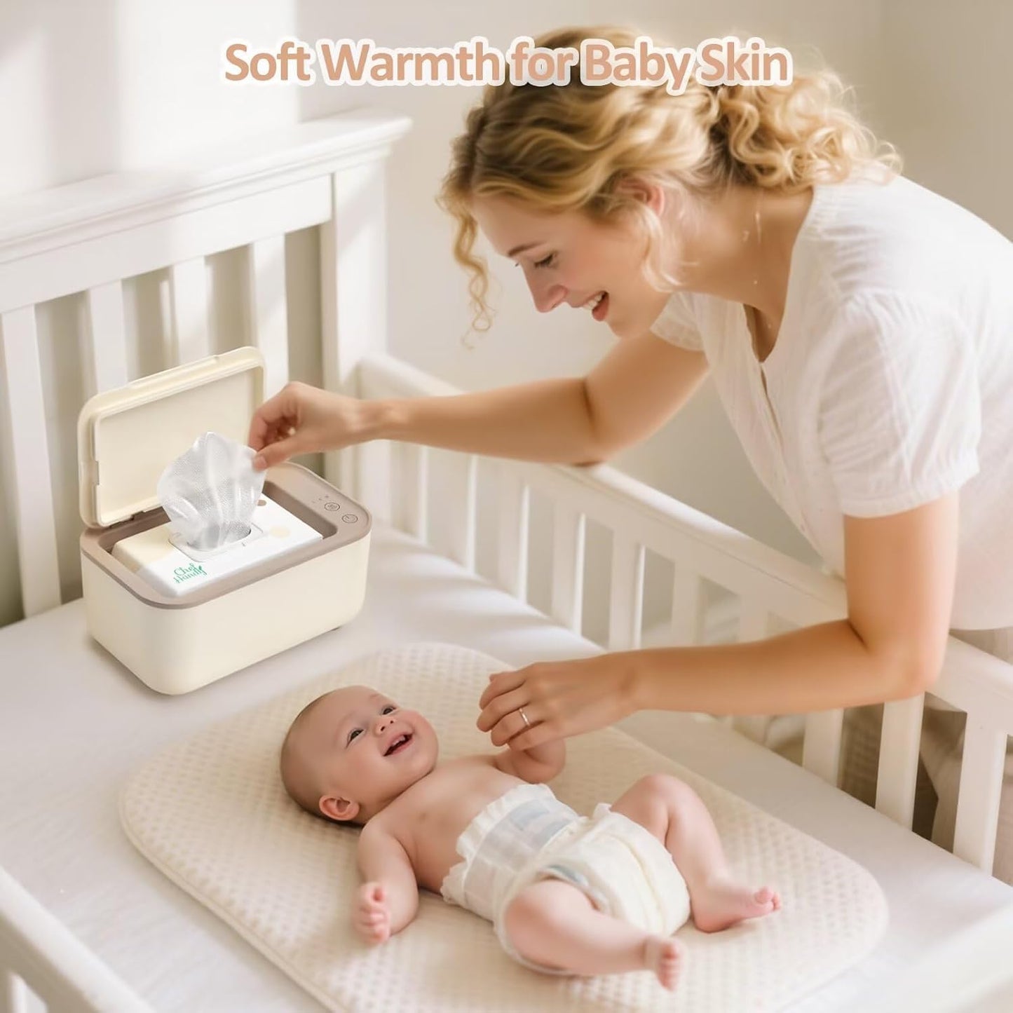 Chefhandy Baby Wipe Warmer & Wet Wipes Dispenser, 3-Mode Temperature Control, Large Capacity, Even Heating, Silent Operation for Babies & Adults, Yellow