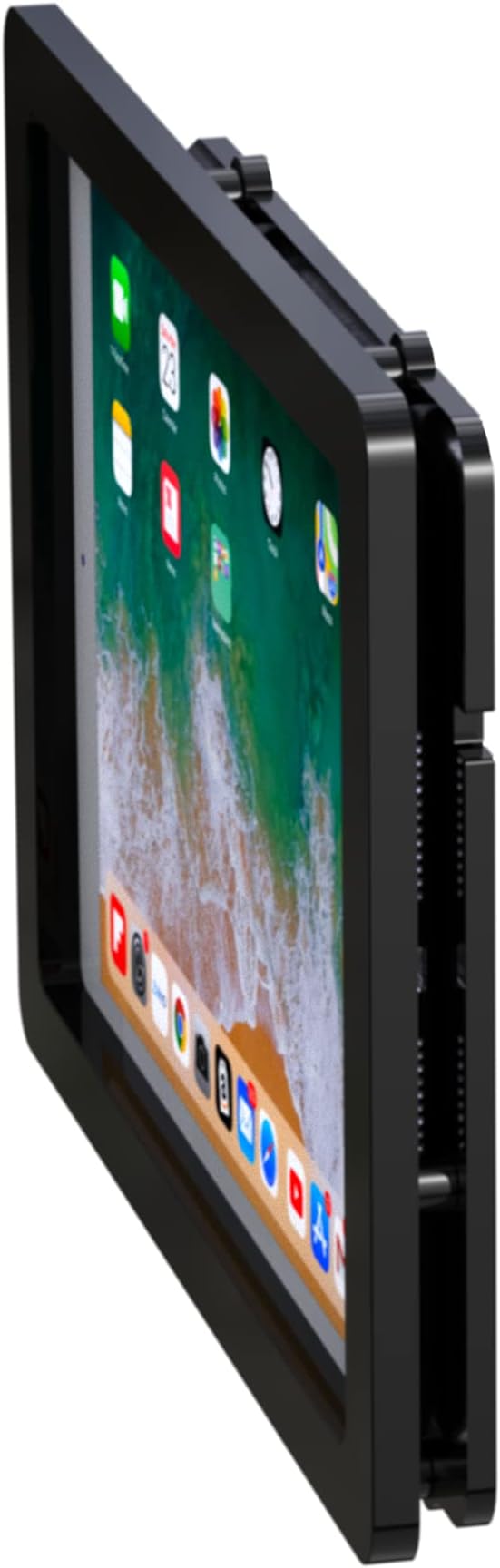 TABcare Anti-Theft Acrylic VESA Enclosure for Apple iPad 7/8/9 10.2" with Free Wall Mount Kit & 90-Degree Angle Charge Cable (iPad 7/8/9 10.2", Black)
