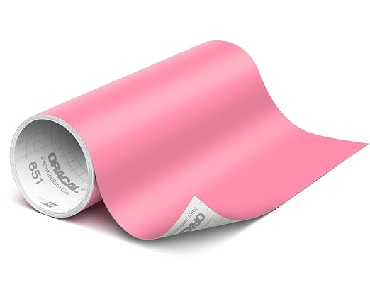 ORACAL 651 Matte Soft Pink Vinyl Durable Roll Easy to Weed Permanent Adhesive