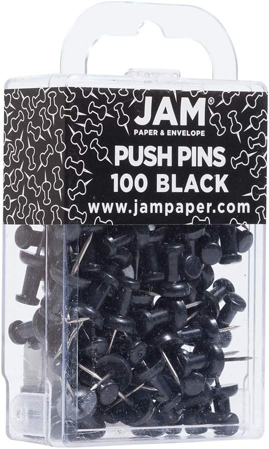 JAM PAPER Colorful Push Pins