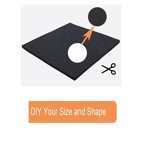 Adhesive Foam Padding 8 Pieces 6"x6"x1/16 Neoprene
