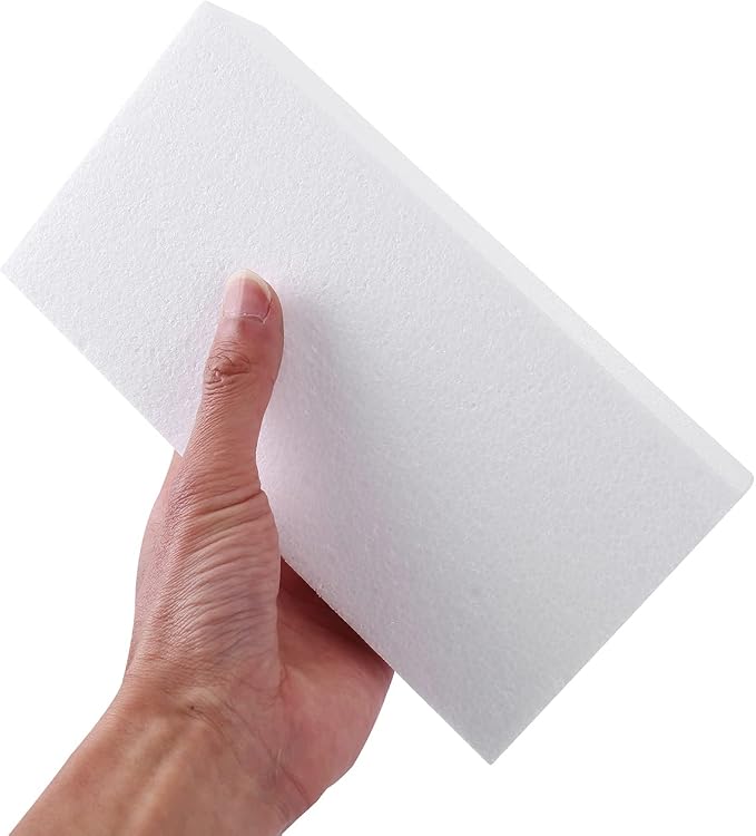 AMZQNART 4pcs 8x4x2in Craft Foam Blocks White