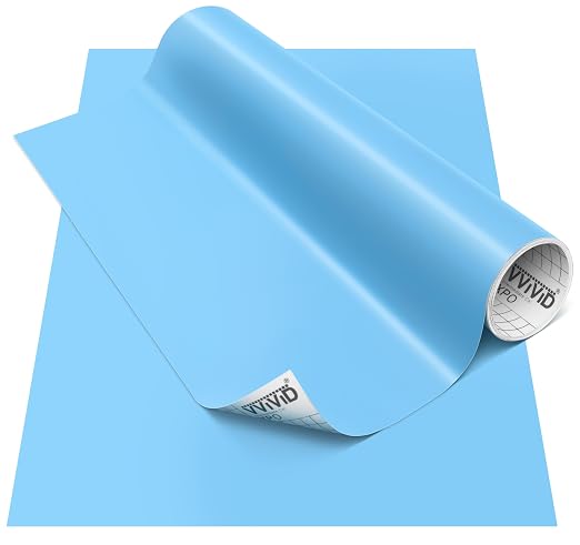VViViD DECO65 Matte Pastel Ice Blue Permanent Adhesive Craft Vinyl
