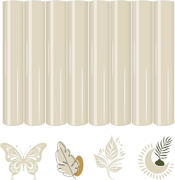 HTVSTD Light Grey Boho HTV Heat Transfer Vinyl 8pcs 12×10in | Vivid Color