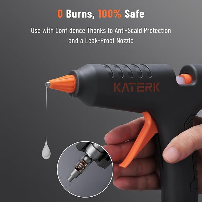 Katerk 12V Cordless Hot Glue Gun Kit