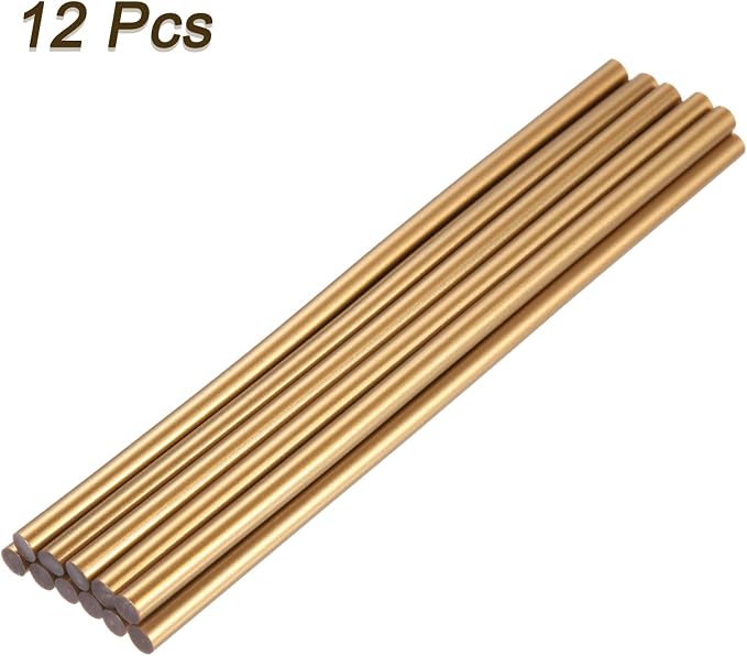 uxcell Mini Hot Glue Sticks for Glue Gun 7mm x 200mm Bronze Gold 12pcs