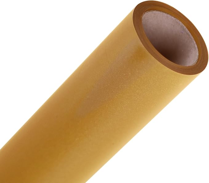 FUNKAKA Heat Transfer Vinyl Reflective Golden HTV Roll, HTV Vinyl