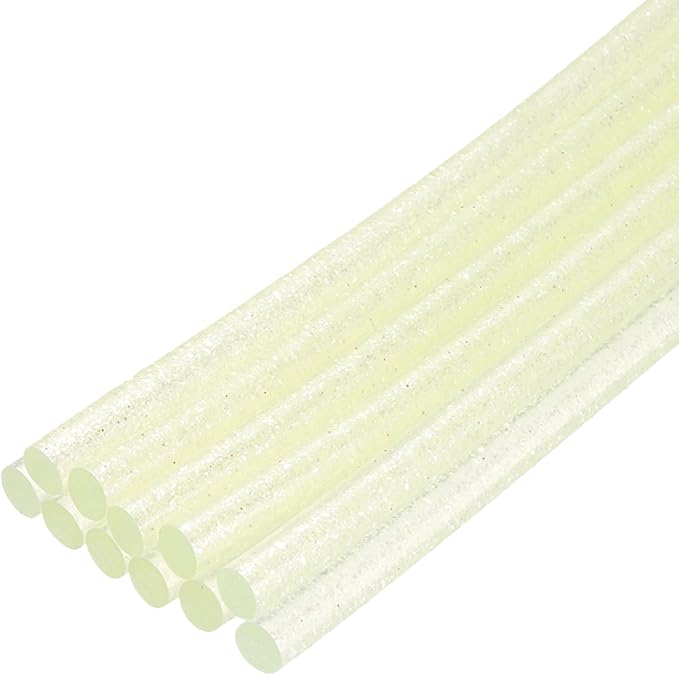 uxcell Mini Hot Glue Sticks for Glue Gun 7mm x 200mm Glitter Transparent Yellow