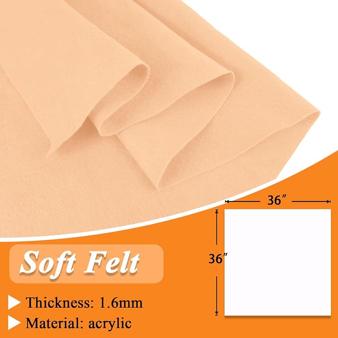 IONTACH 36" X 36" Soft Felt Fabric 1.6mm Thick | Felt Sheets