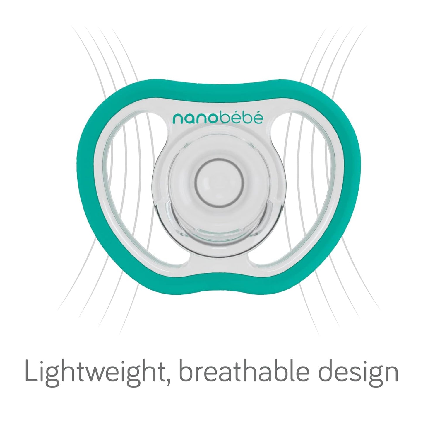 Nanobebe Active Baby Pacifiers 4-36 Months - Orthodontic, Lightweight and Vented, Curves Comfortably with Face Contour, 100% Silicone - BPA Free, Perfect Baby Registry Gift 4pk, White/Pink