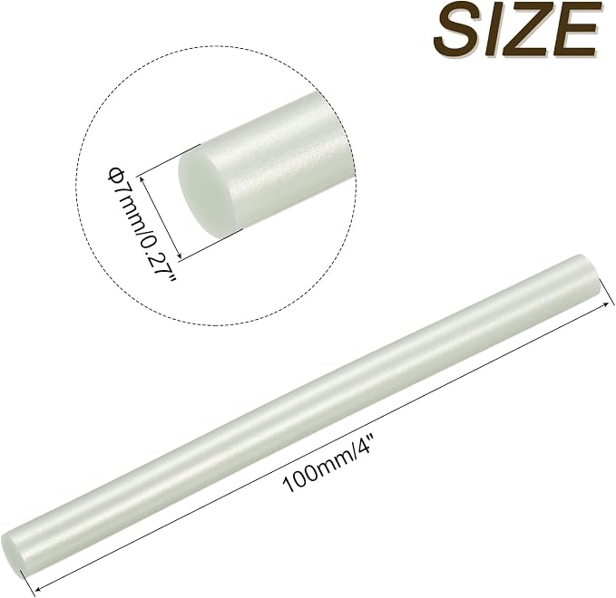 uxcell Mini Hot Glue Sticks for Glue Gun 7mm x 100mm Light Grass Green 12pcs