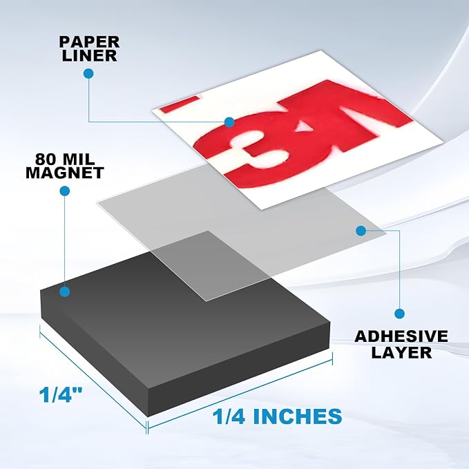 Small Magnets with Sticky Adheisve Backing