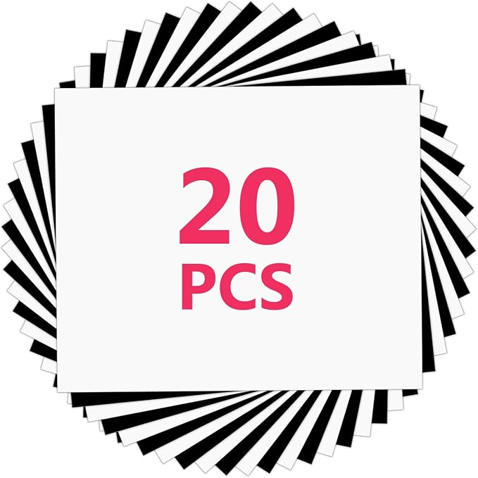 Iron on 12in X 10in 20pcs, HTV Heat Transfer Vinyl | HTV Easy to Cut & Weed