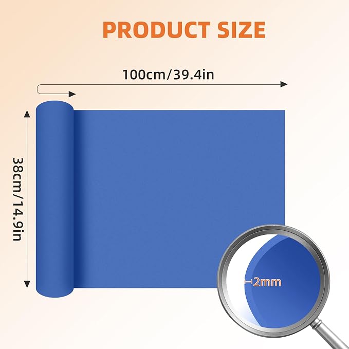 39"x15" EVA Foam Roll, 86 kg/m3 High Density 2MM Thick Foam Sheets, Flexible &
