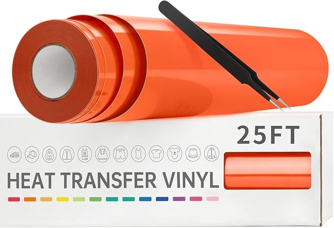 VinylRus Heat Transfer Vinyl-12” x 25FT Iron on Vinyl Roll
