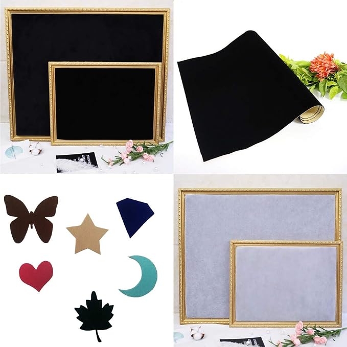 Mesheshe 2PCS Self Adhesive Felt Sheets, DIY Felt Adhesive Sheet