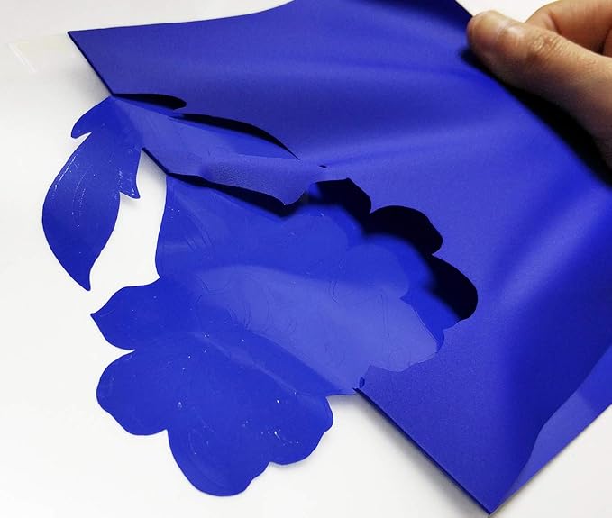 guangyintong Heat Transfer Vinyl Blue HTV Rolls, Matte Surface PVC Material
