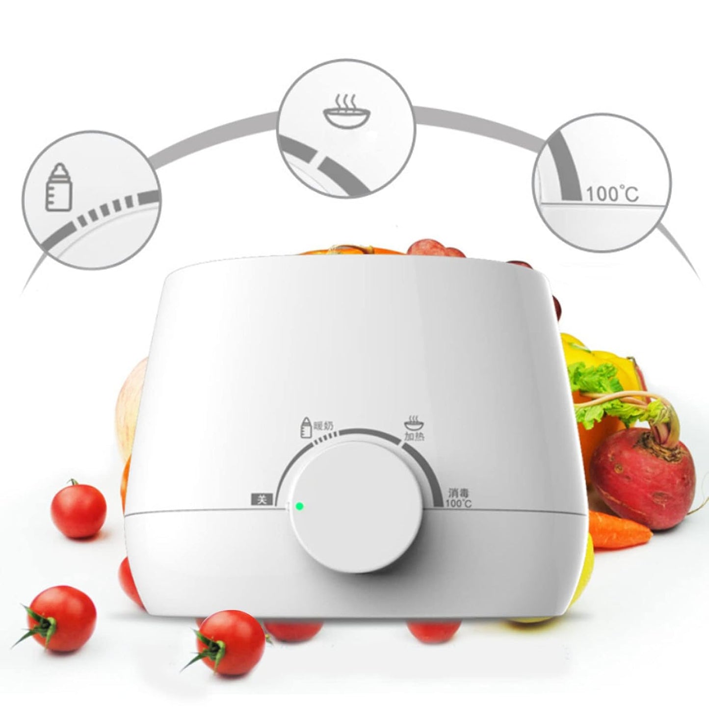 Bottle Warmer Fast 5 Minutes Heating Feed Warmer, Milk Warmer Baby Food Warmers Automatic Thermostat, Baby Food Heater On The Go for Reheating, Defrosting, Steam(110V)