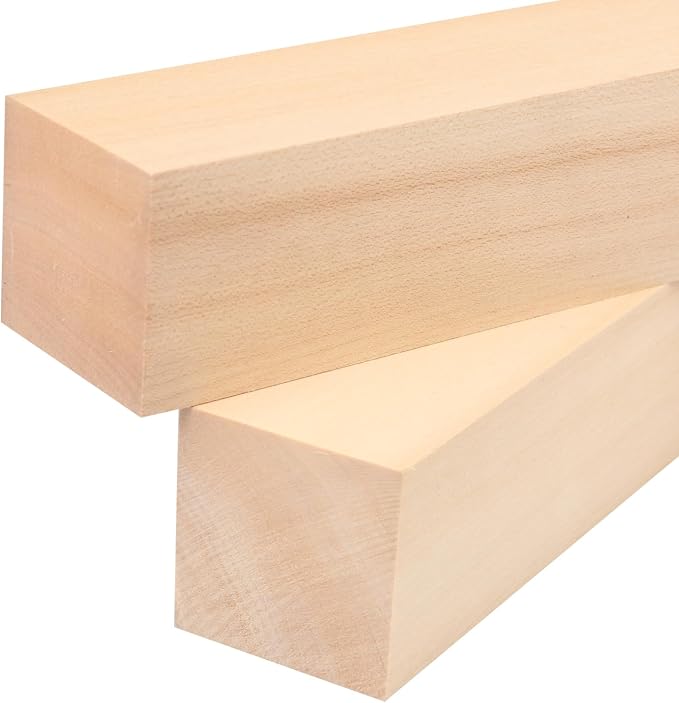 10 Pack Basswood Carving Blocks, Soft and Smooth, Easy Whittling and Carving