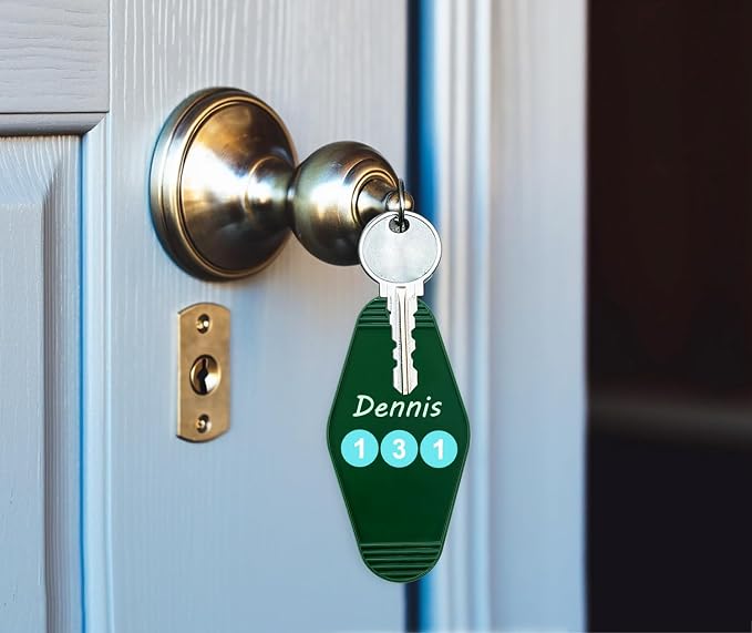 8PCS Motel Keychain Blank Hotel Key Tags Holder
