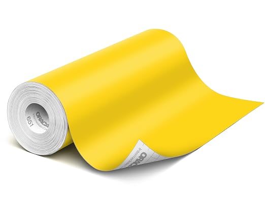 ORACAL 651 Matte Light Yellow Vinyl Durable Roll Easy to Weed Permanent