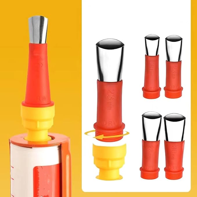 Caulking Nozzles for Sausage Caulking Guns and Hard Glue Guns, Reusable
