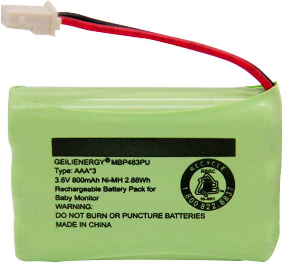 GEILIENERGY 3.6V Battery Compatible with Motorola Baby Monitor MBP33XL,Also Compatiblre with BT188645/BT288645(2 Pack)