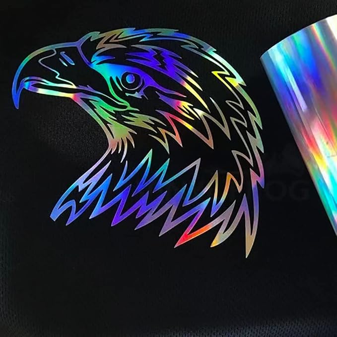 Holographic Heat Transfer Vinyl 12IN x 6FT Rainbow HTV Iron on Vinyl