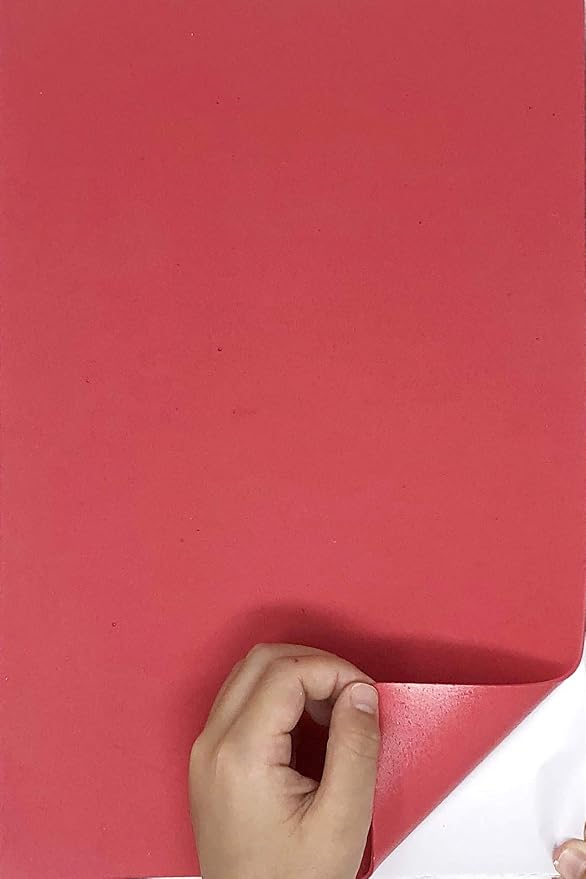 Allgala 20 Pack Self-Adhesive EVA Foam Paper 8x12 Inch Sheets-Red-CF85403