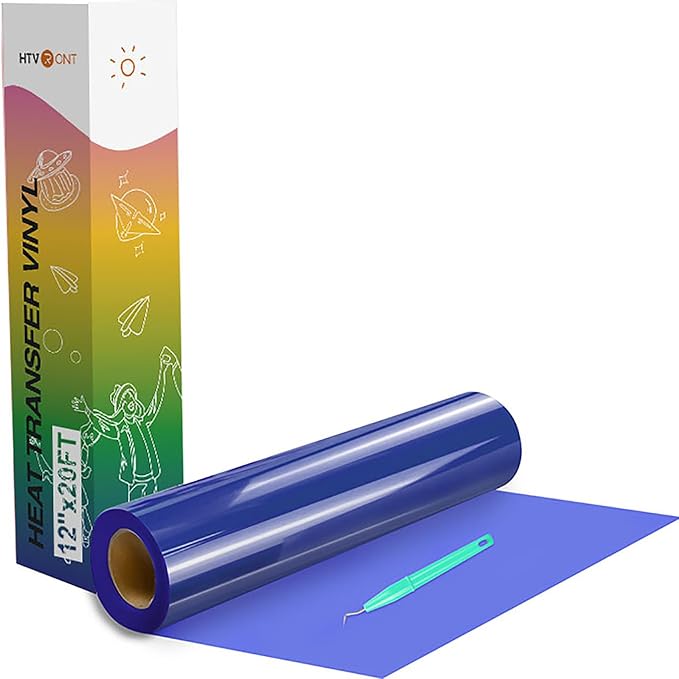 HTVRONT Heat Transfer Vinyl Blue HTV Rolls, HTV Vinyl