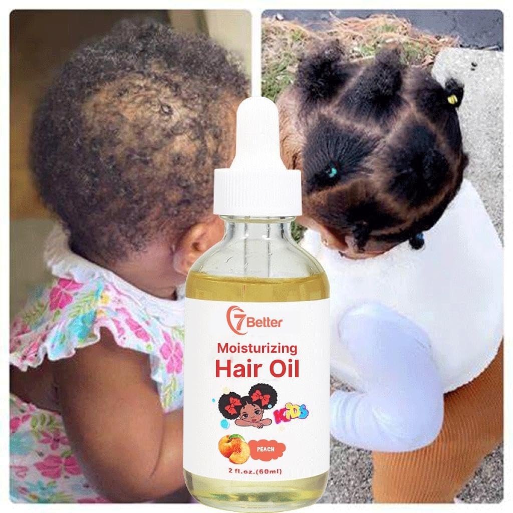 Natural Baby Kids Hair Care Products - Extra Strength Growing & Nourishing Serum with Black Seed Oil for Powerful Thick, Full Hair Growth