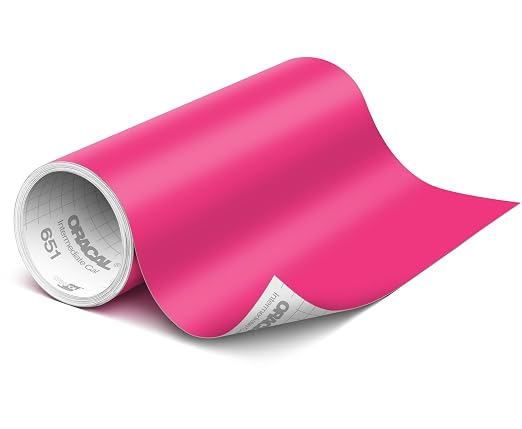 ORACAL 651 Matte Pink Vinyl Durable Roll Easy to Weed Permanent Adhesive Craft